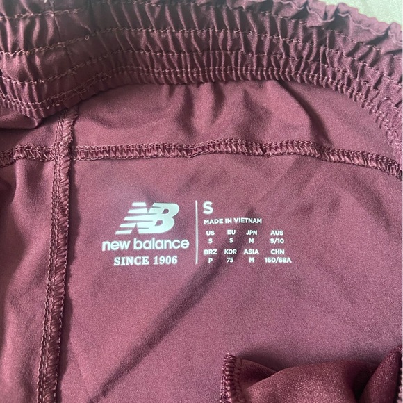 New Balance Women's Burgundy Running Shorts - Picture 3 of 4